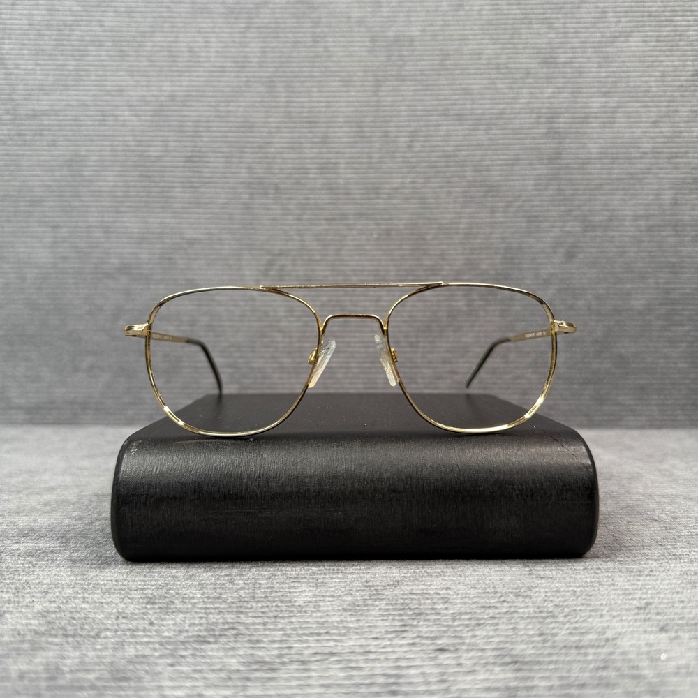 Rochester AFF Aviator Gold Metal Eyeglasses Frames 55-20-150 Vintage Korea